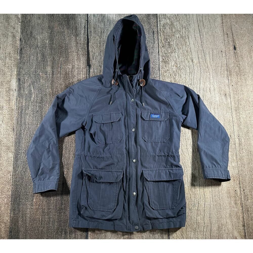 Penfield Navy Blue Kasson Hooded Mountain Field Lined Men's Parka Jacket Med